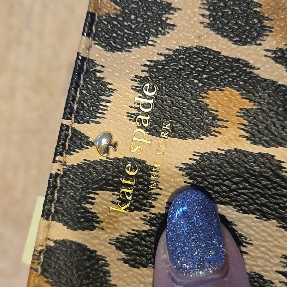 Kate Spade Schuyler Leopard Print Small Slim Card Holder - Picture 2 of 5
